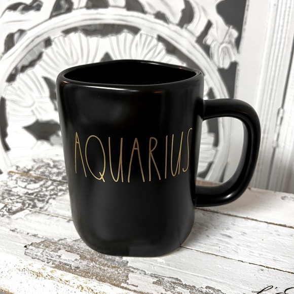 Rae Dunn Coffee Mug “Aquarius”, Astrology Mug, Matte Black Mug, Constellation - Picture 1 of 7